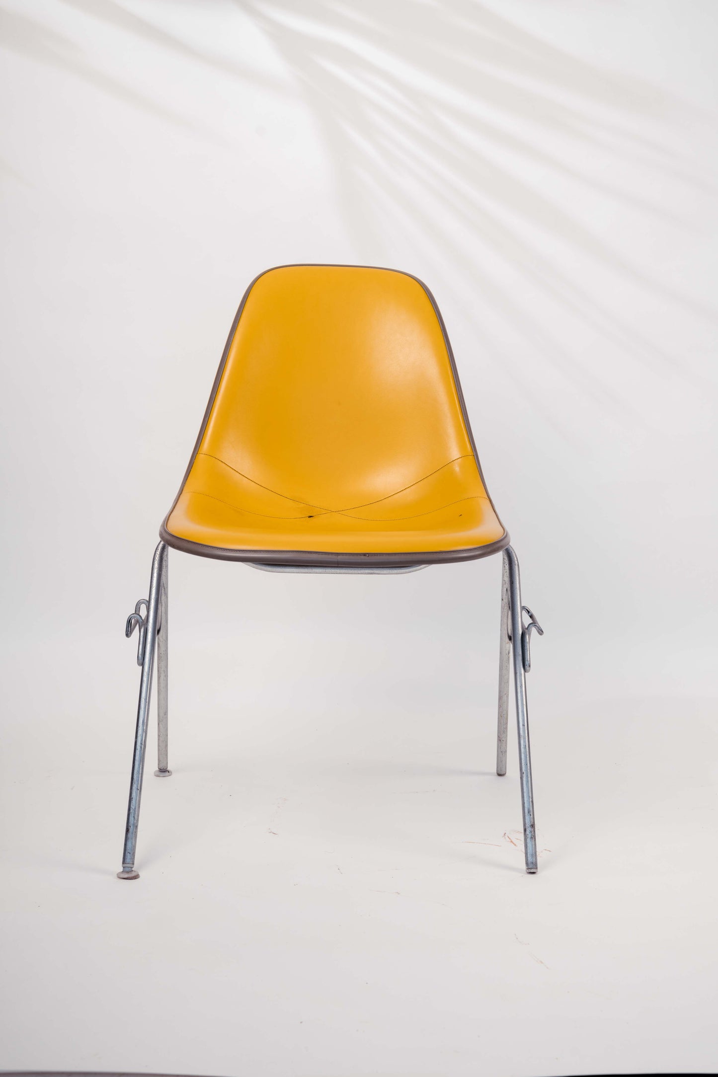 Yellow Eames for Herman Miller DSS Naugahyde Fiberglass Shell Chair