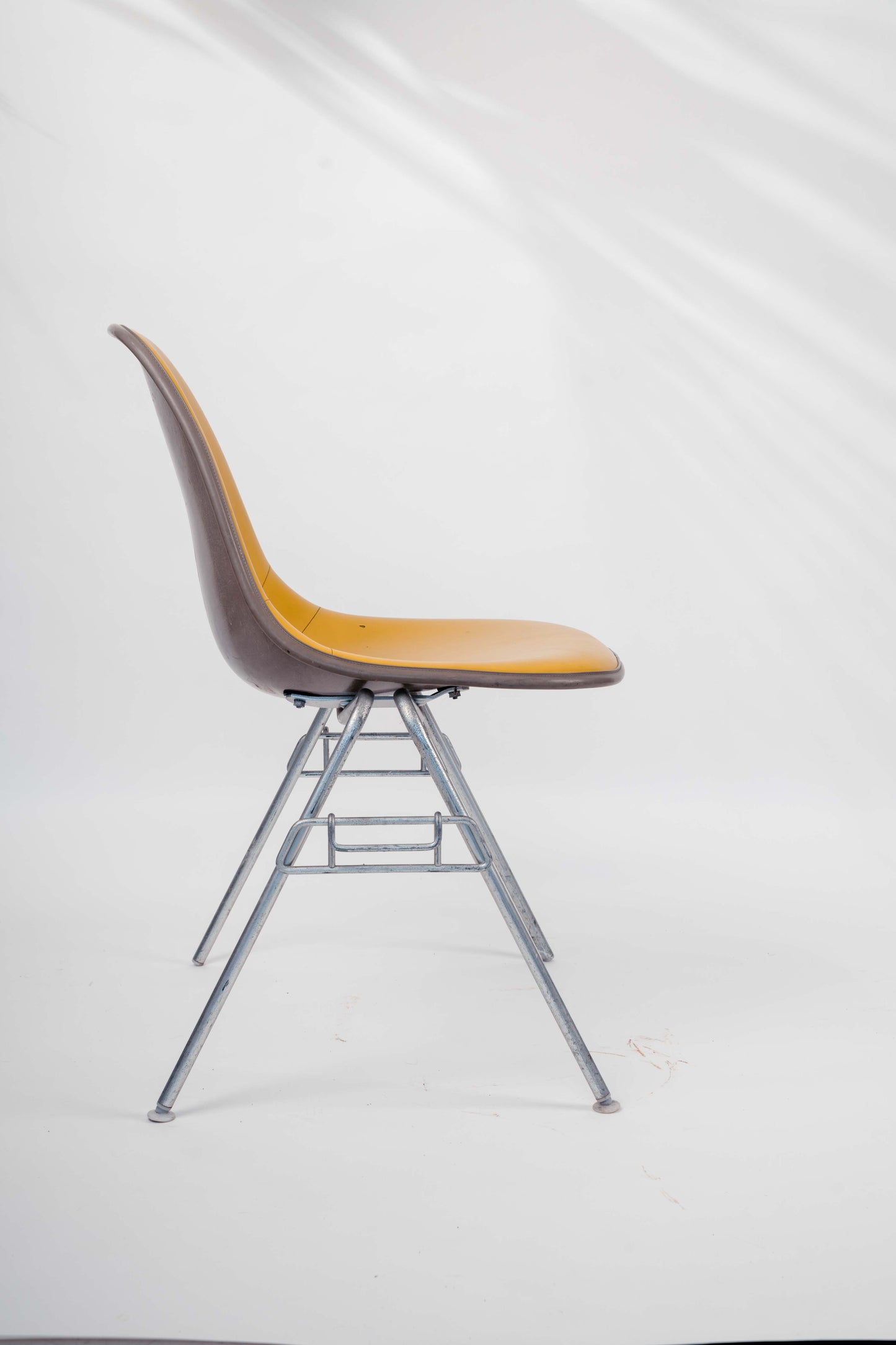 Yellow Eames for Herman Miller DSS Naugahyde Fiberglass Shell Chair