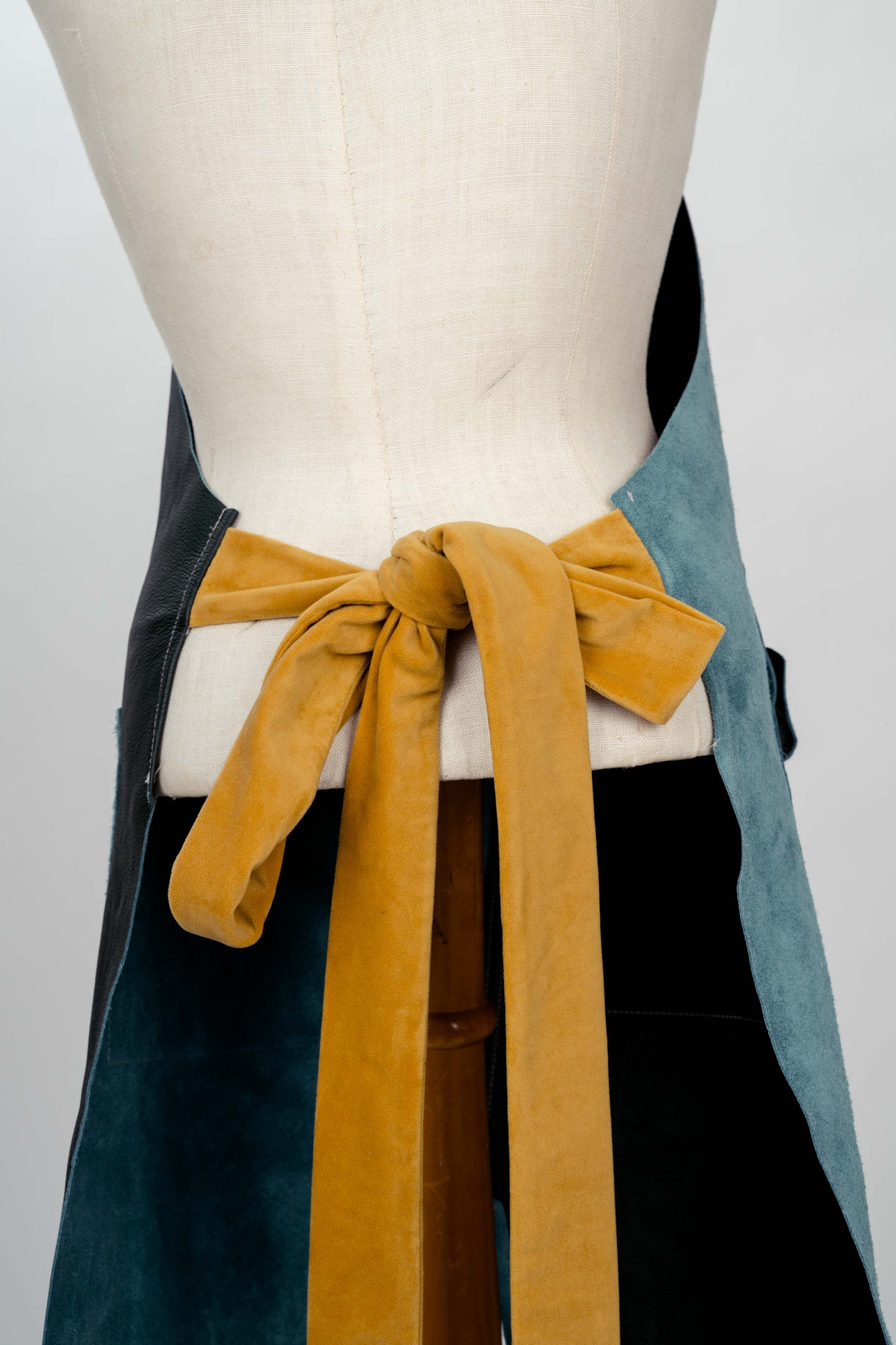 One-of-a-Kind Leather and Suede Artisan Apron