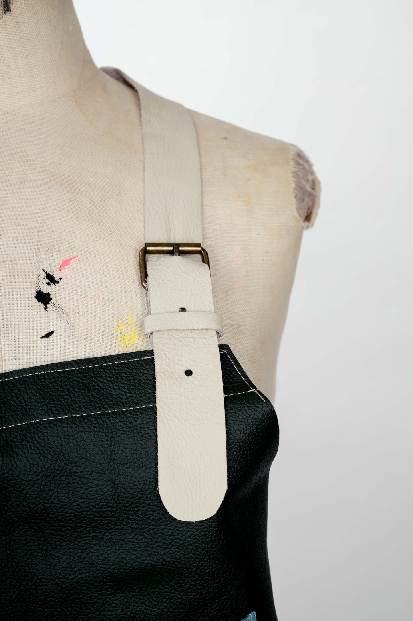 One-of-a-Kind Leather and Suede Artisan Apron