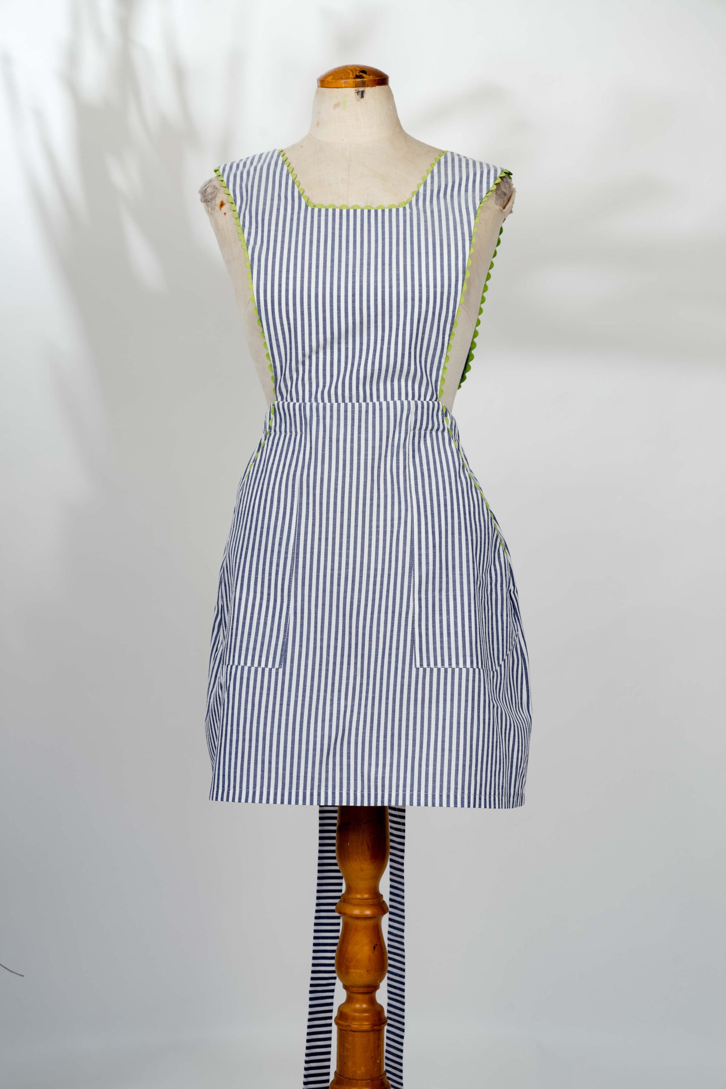 Corfu Breeze: One-of-a-Kind Striped Apron