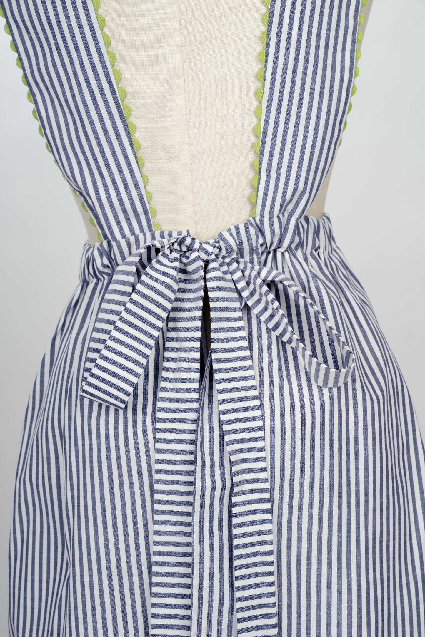 Corfu Breeze: One-of-a-Kind Striped Apron