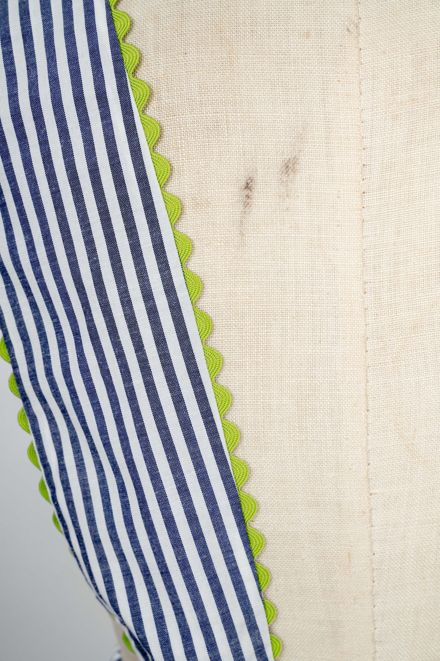 Corfu Breeze: One-of-a-Kind Striped Apron