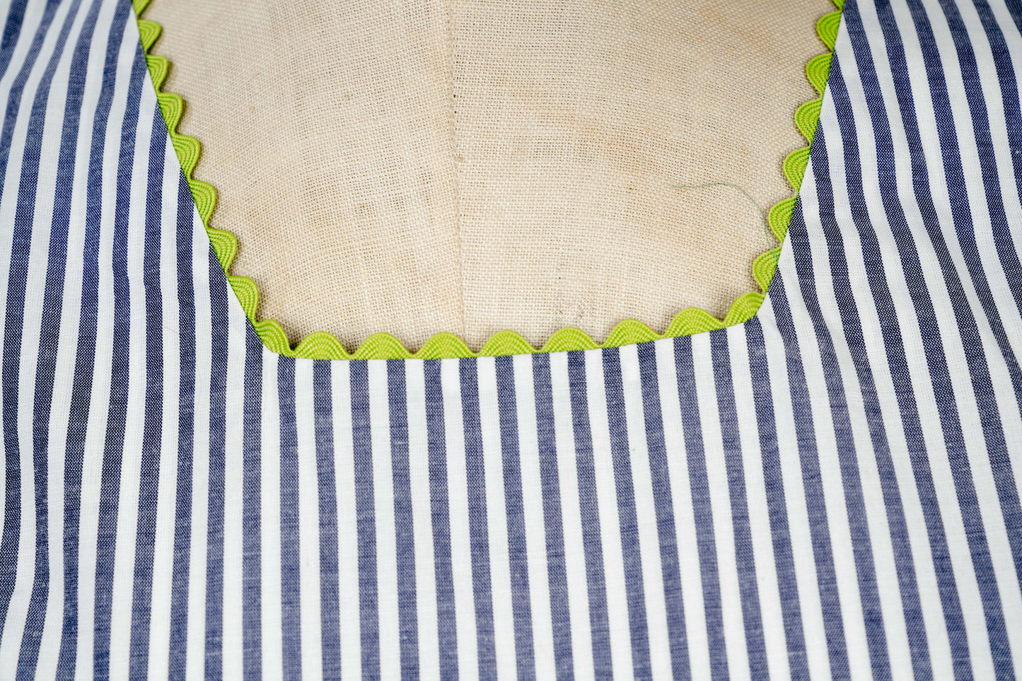 Corfu Breeze: One-of-a-Kind Striped Apron