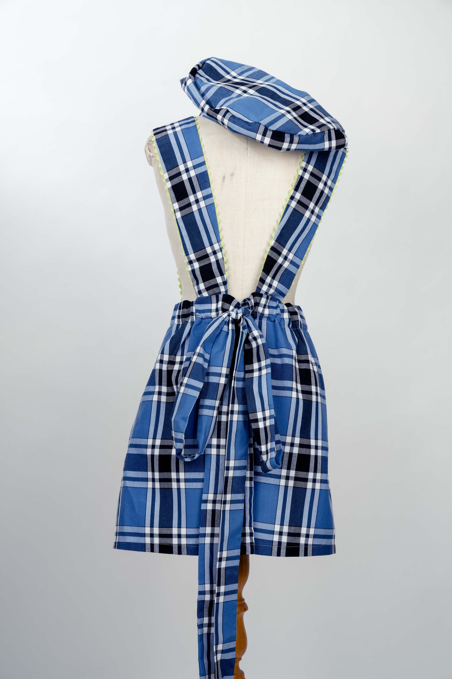 One-of-a-Kind Blue Plaid Apron