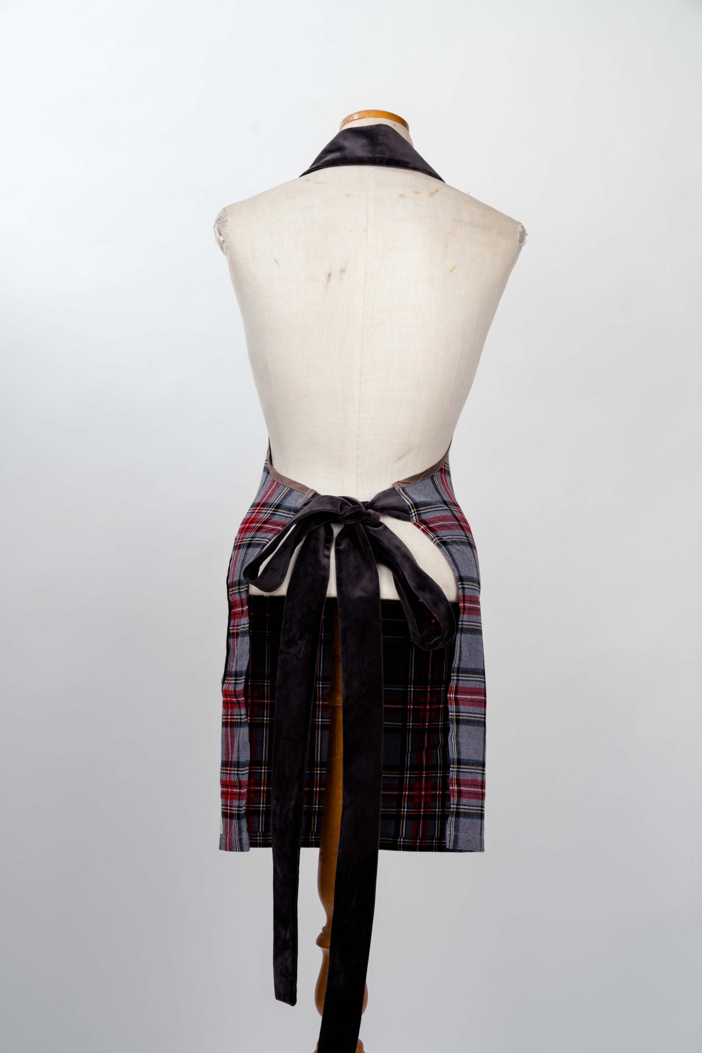 Vintage Tartan Meets Modern Quirk: One-of-a-Kind Handmade Apron