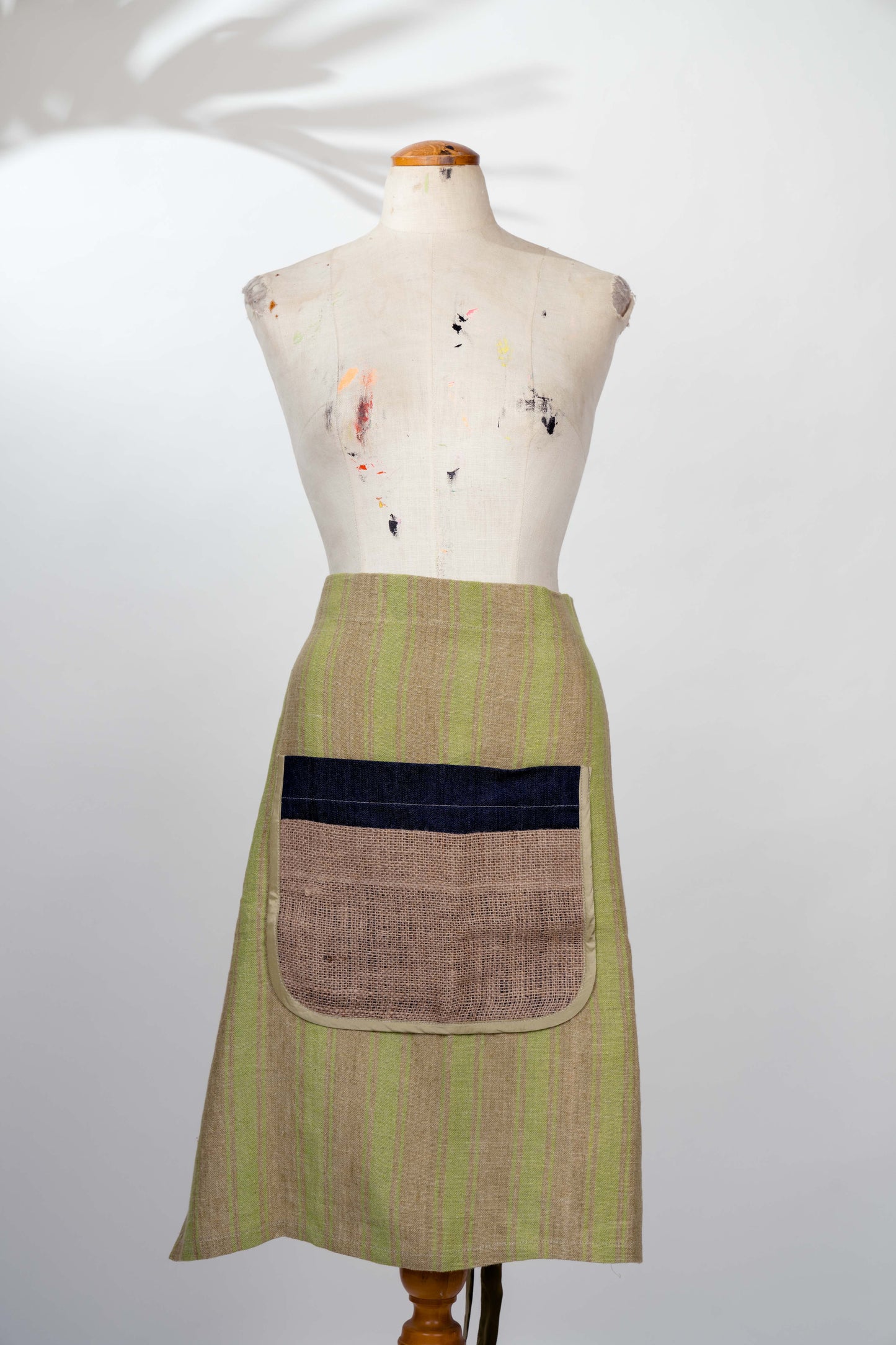 Rustic Stripes Half-Apron