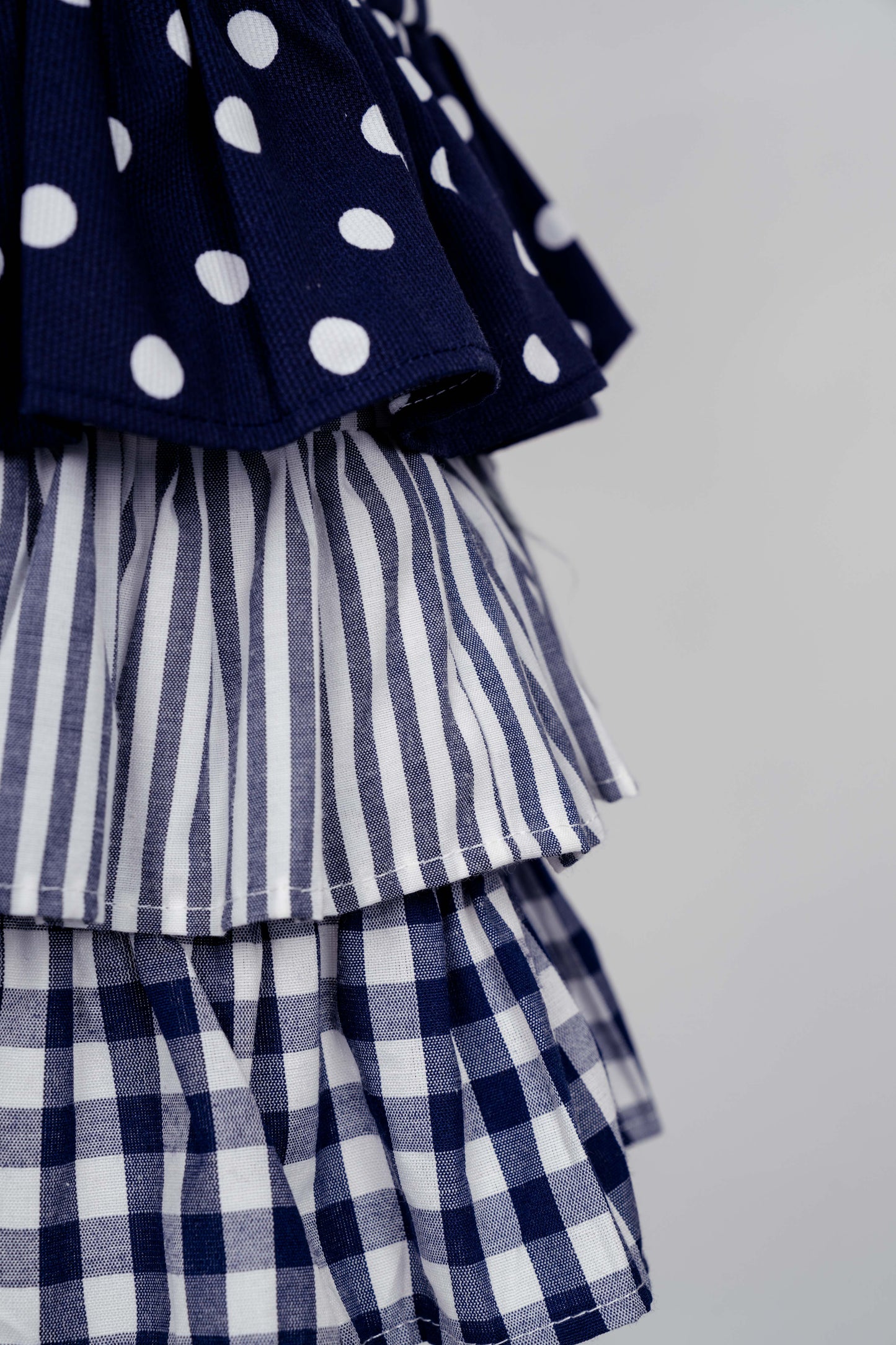 Vintage-Inspired Polka Dot Ruffled Half Apron