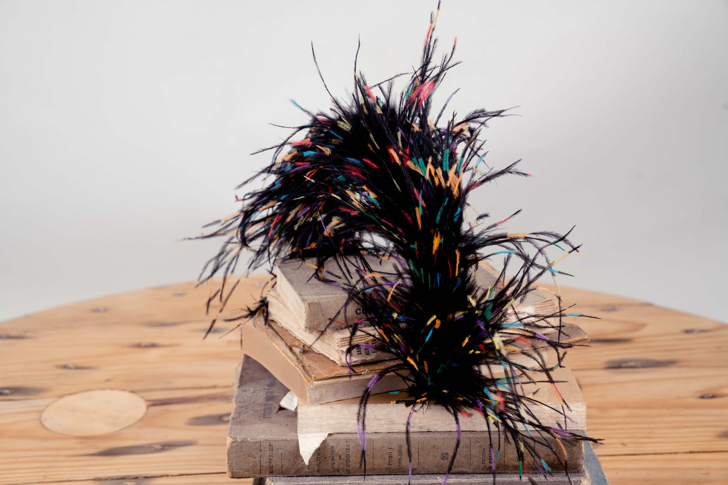 Whimsical Multicolor Feather Statement Headpiece