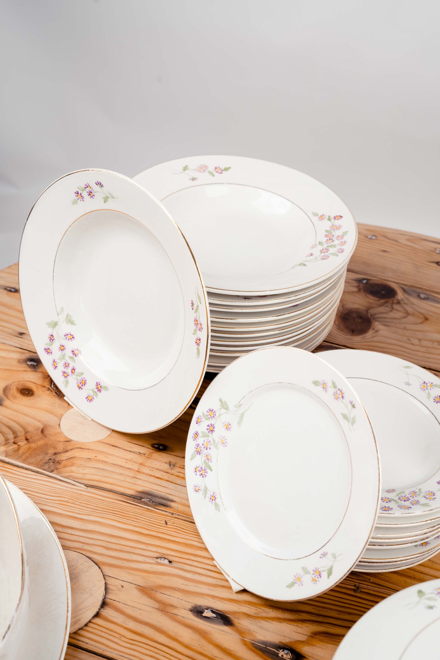 Vintage Floral Ceramic Dinnerware Set