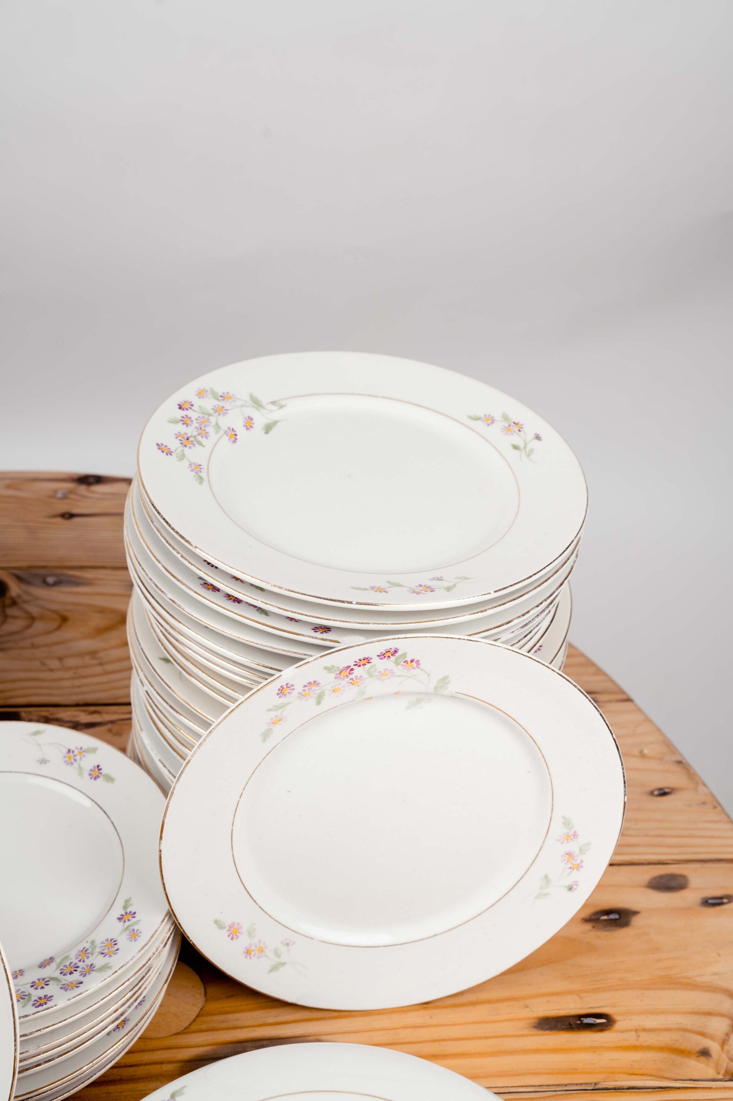 Vintage Floral Ceramic Dinnerware Set