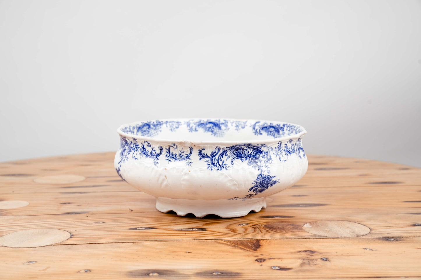 Antique Blue and White Transferware Bowl