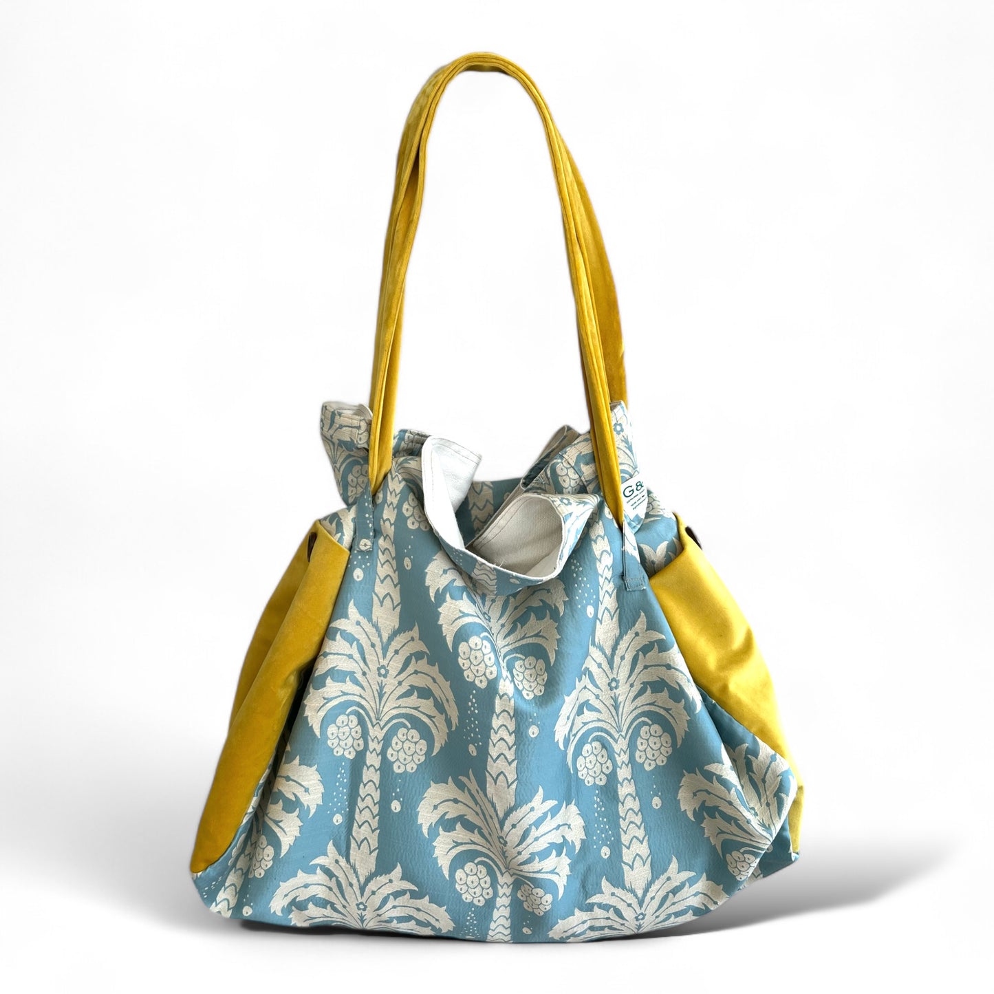 Palm Tree & Yellow Velvet Tote