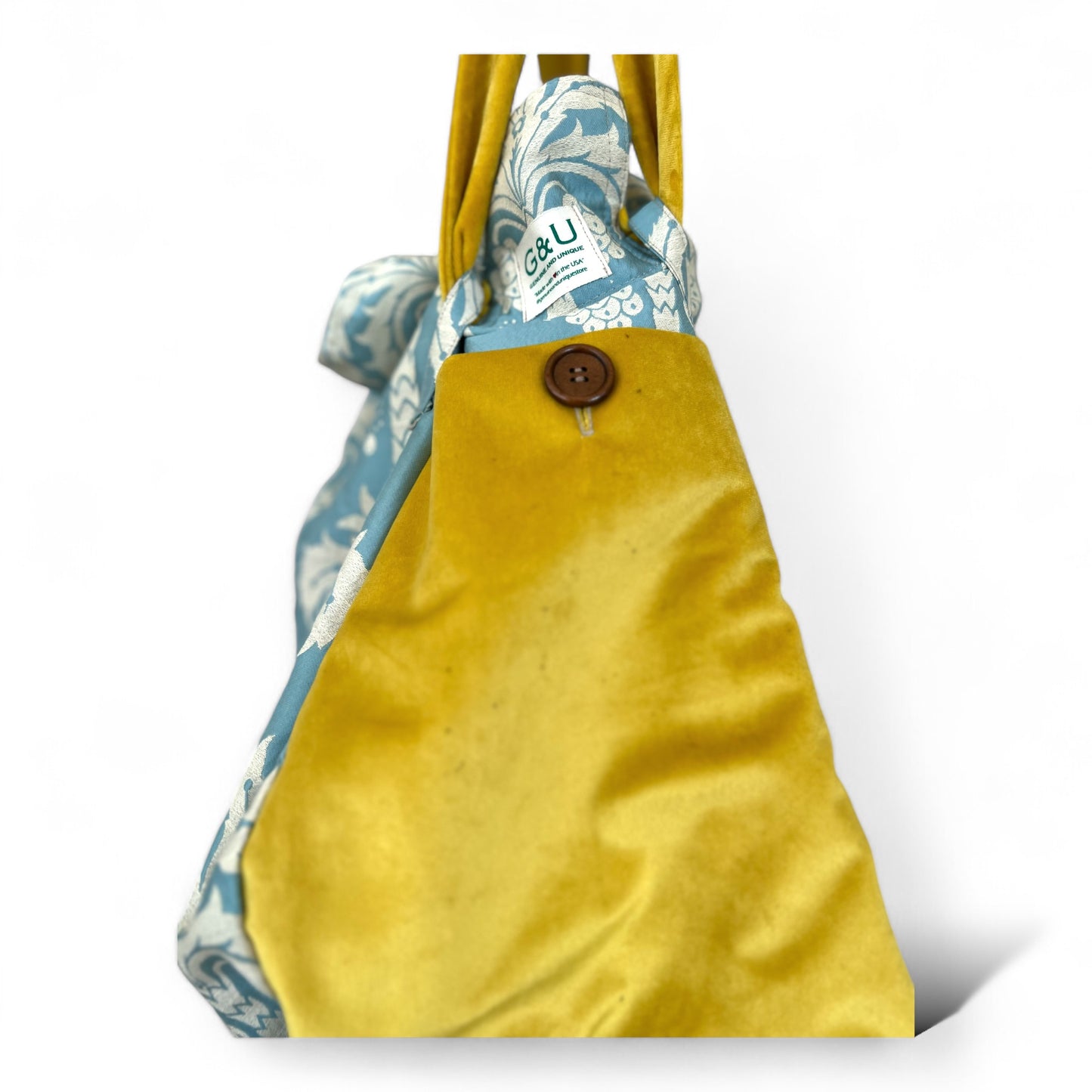 Palm Tree & Yellow Velvet Tote