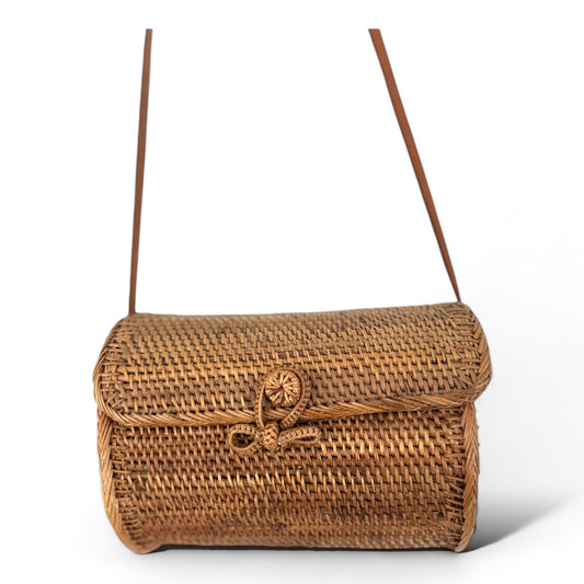 Handwoven Rattan Crossbody