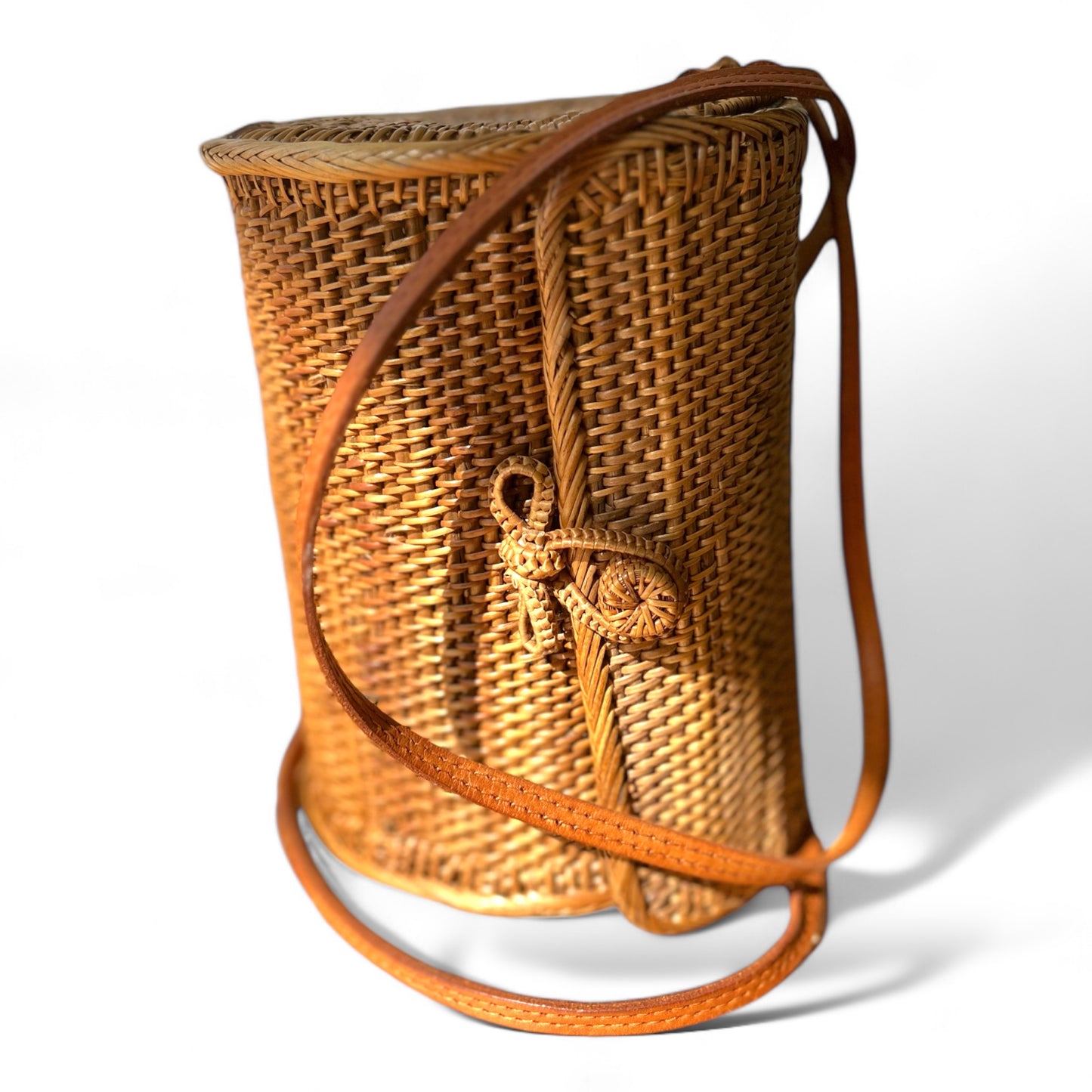 Handwoven Rattan Crossbody