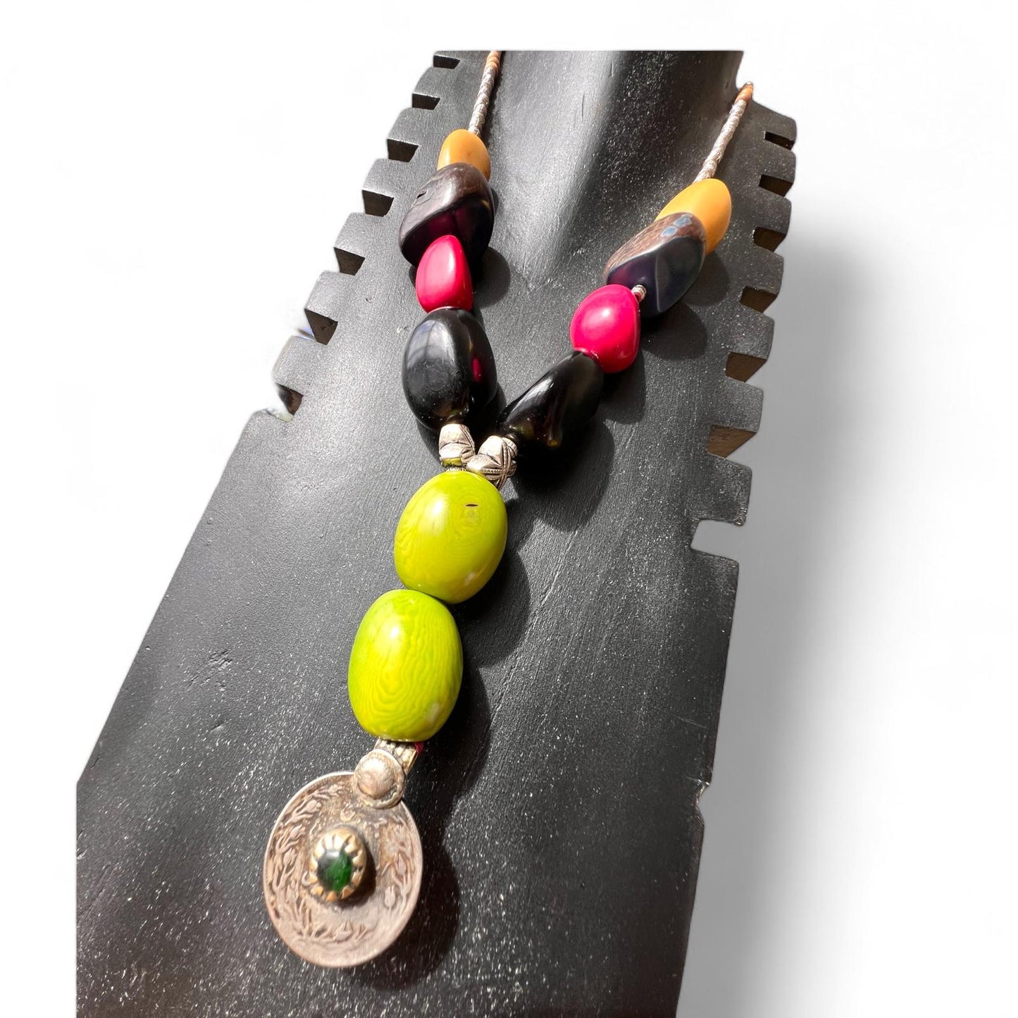 Vibrant Bohemian Statement Necklace by Casa Huentelican – Unique Handcrafted Design