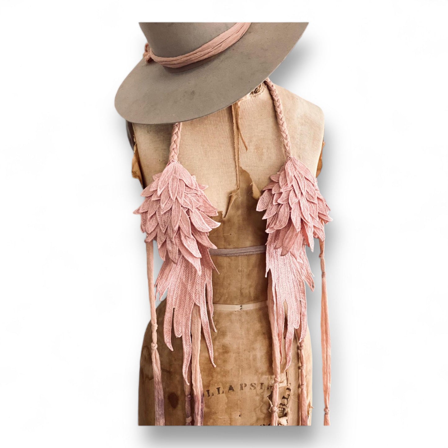 Dedee's Boutique Bohemian Feathered Petal Vest with Braided Straps